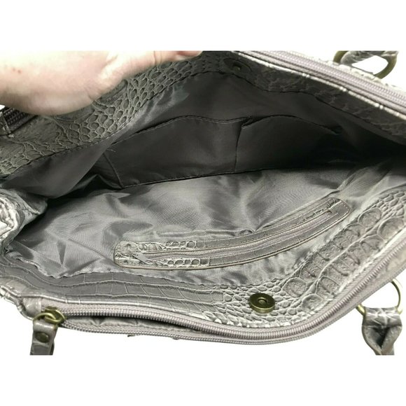 WILD Handbag Faux CROCcodile skin Leather and CHEETAH Print Purse - Picture 11 of 12